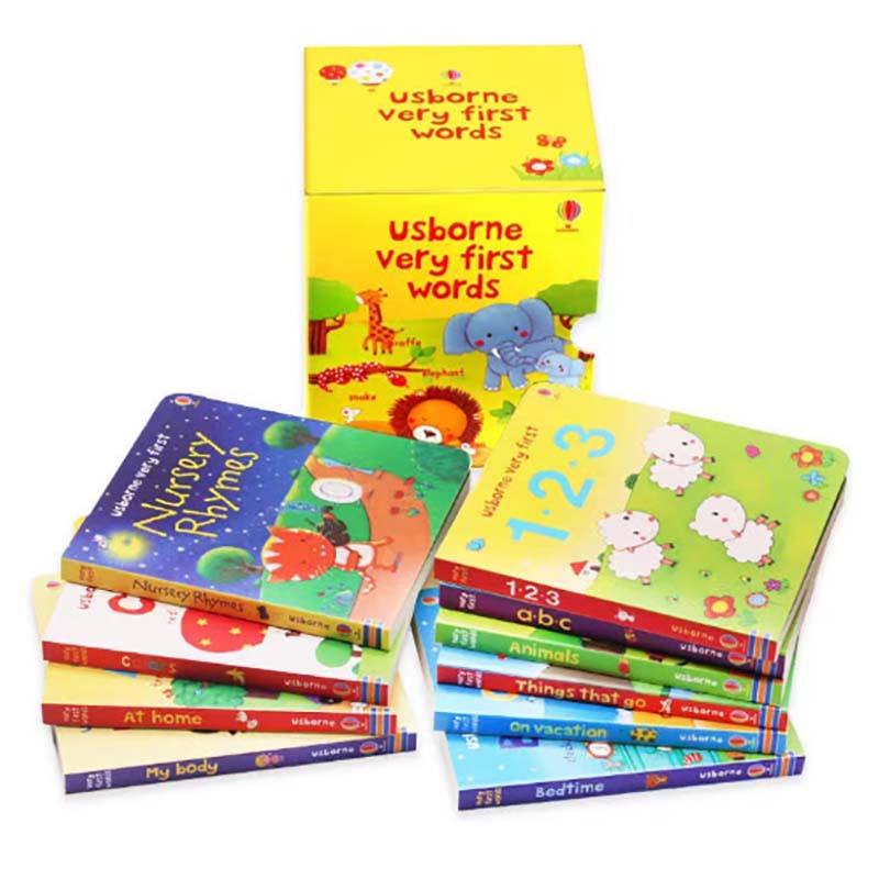 Baby Nursery Age - Usborne Very First Words 10 ชุดหนังสือบอร์ดสำหรับเด็กเล็ก
