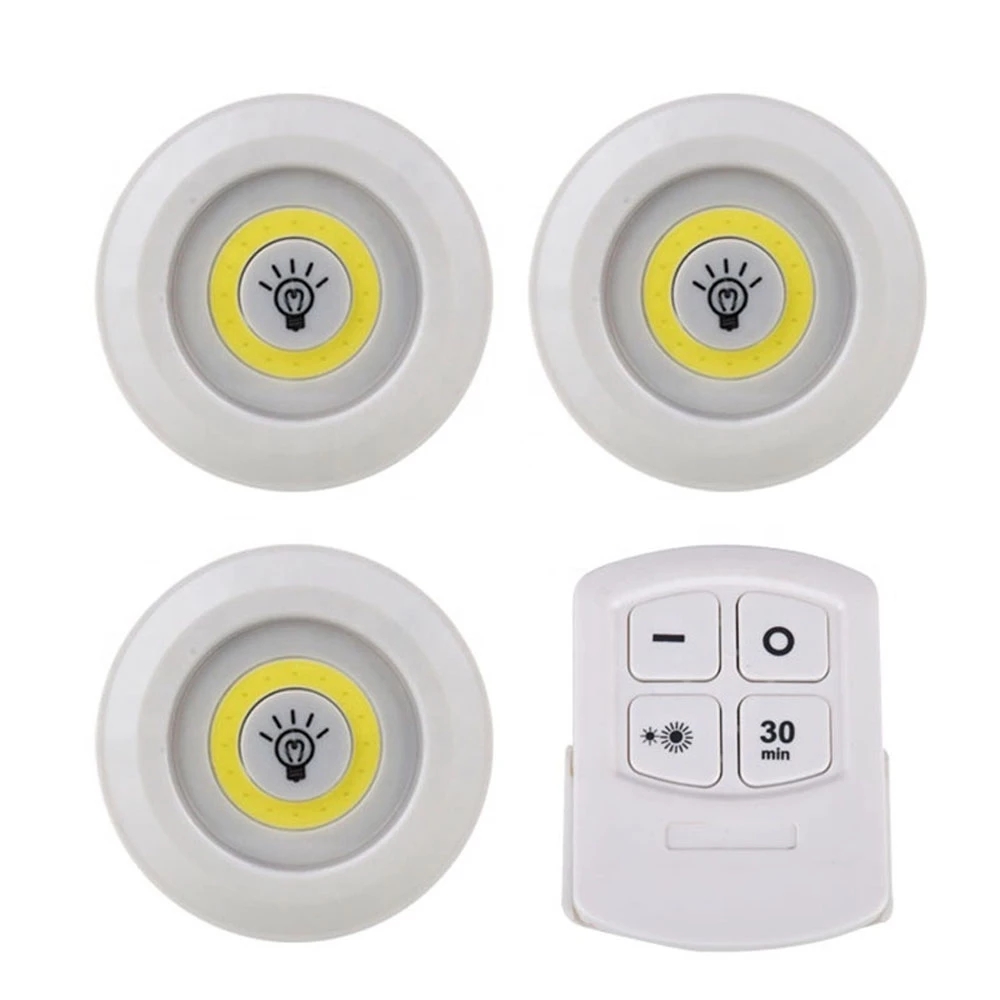 Drawer Dresser White - ไฟ LED ปรับความสว่างได้สำหรับติดตั้งใต้ตู้พร้อมรีโมทคอนโทรล ใช้แบตเตอรี่ ไฟ LED