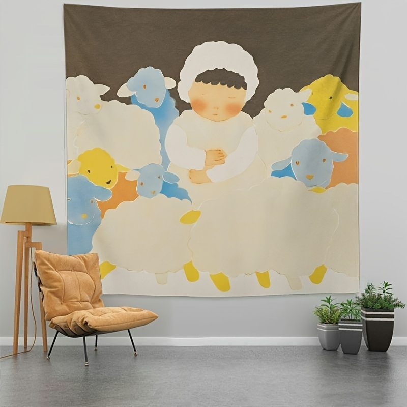 Baby Nursery Colors - Charming เนอสเซอรี่ฉาก Tapestry - สีพาสเทลอ่อนแขวนผนังสําหรับห้องเด็ก, ตกแต่งห้องเด็ก
