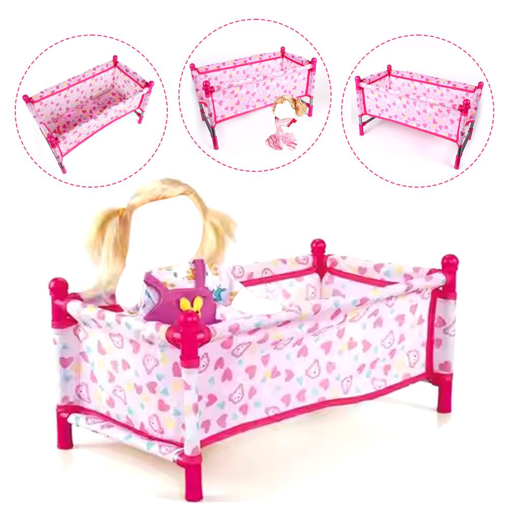 Baby Nursery Furniture - เตียงของเล่นจำลอง เตียงตุ๊กตา เฟอร์นิเจอร์ของเล่น เตียงเด็กเล็ก ของตกแต่งห้องเด็กอ่อน ของขวัญวันเกิด