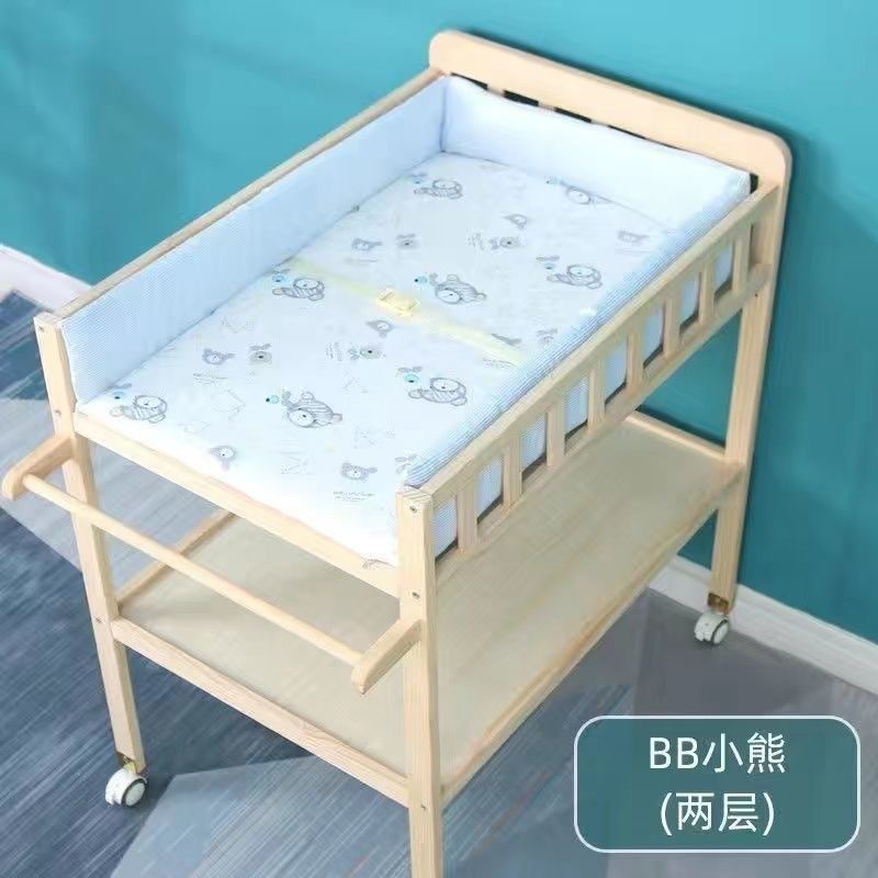 Baby Nursery Furniture - แผ่นรองโต๊ะผ้าอ้อม ผ้าฝ้ายแท้ แผ่นรองกันกระแทก แผ่นรองโต๊ะดูแลเด็ก สามารถถอดและซักได้