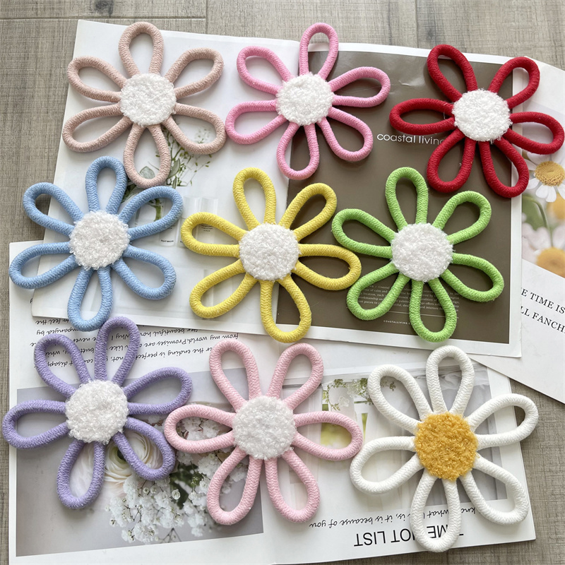 Baby Nursery Hanging Decor - เชือกคอตตอนทอรูปดอกเดซี่ประดับกำแพงดอกไม้โบฮีเมียนมันเดซี่ตกแต่งแขวนผนังสไตล์นอร์ดิกสำหรับห้องเด็กทารก