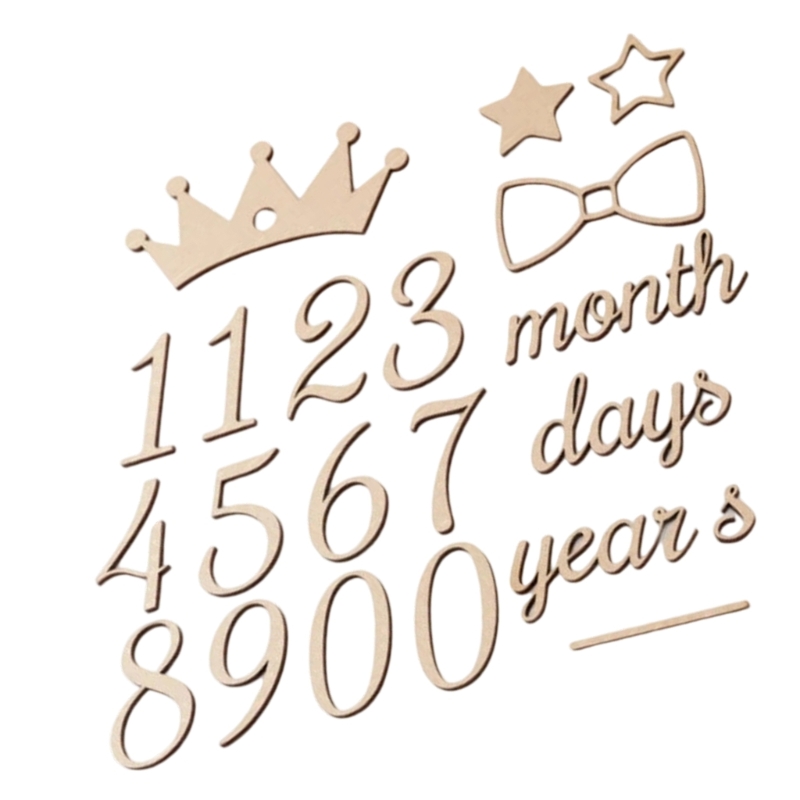 Baby Nursery Age - ไม้ Milestones หมายเลขและ Word อายุเด็ก Photo