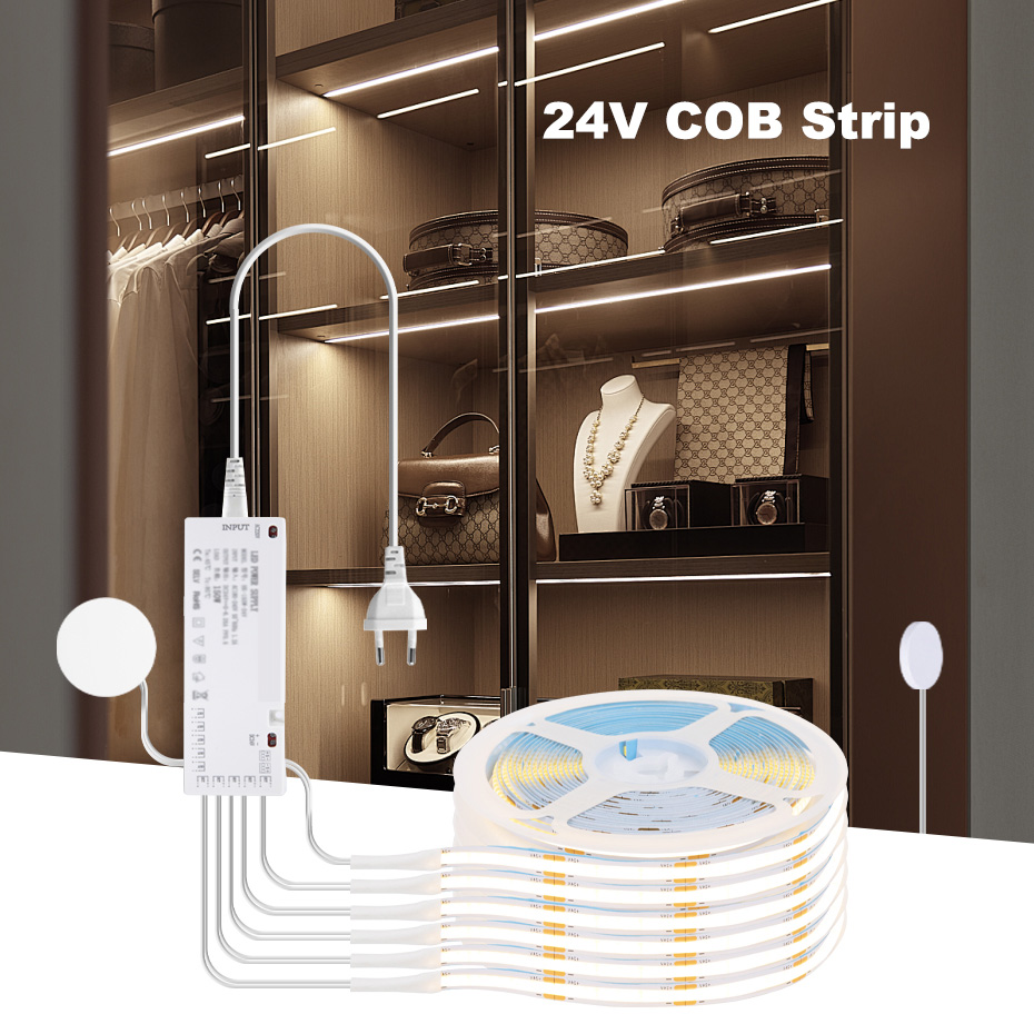 Drawer Dresser White - 24V COB LED Strip EU/US/AU/UK ปลั๊ก