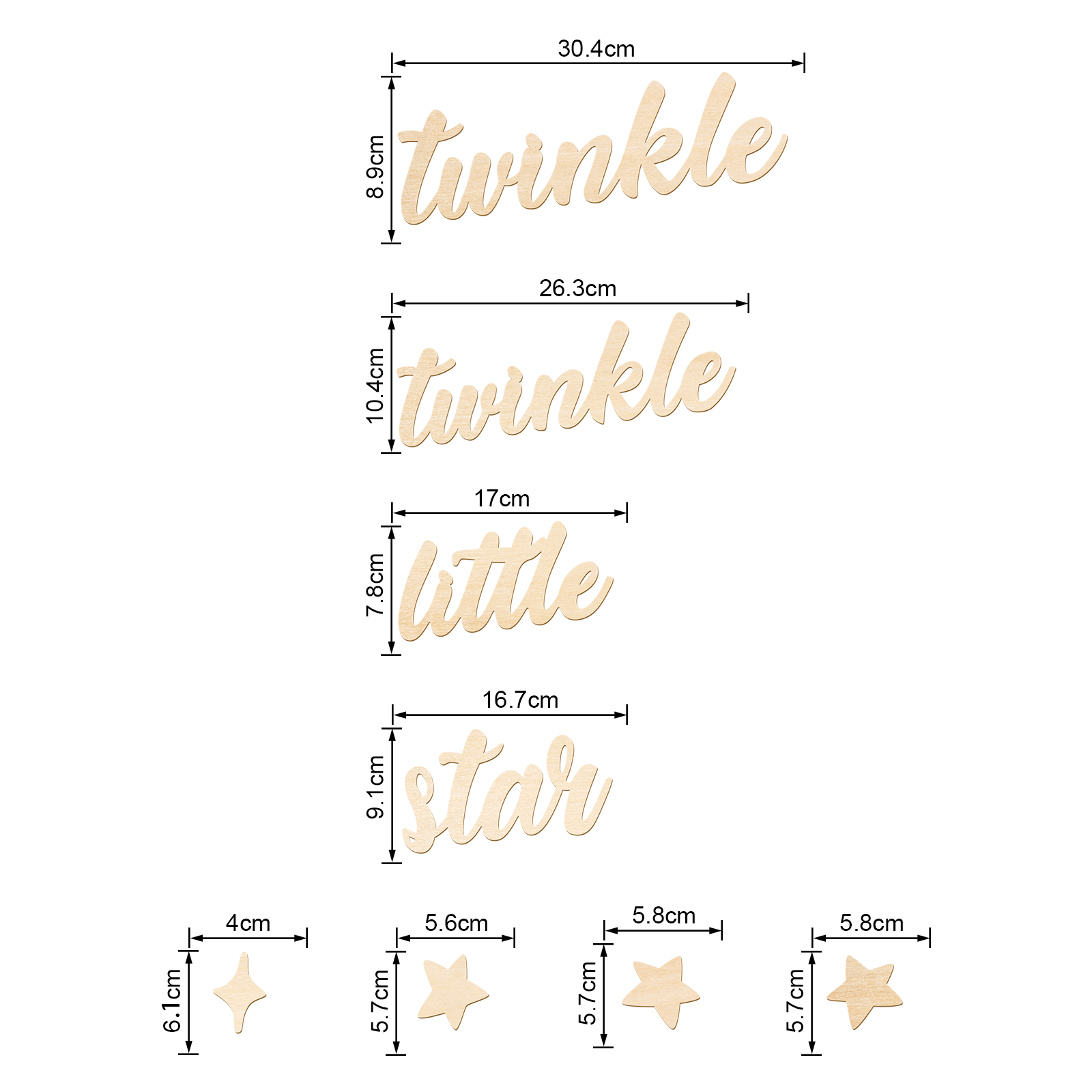ป้ายไม้ Twinkle Twinkle Little - Baby Nursery Kids บทวิจารณ์และราคา