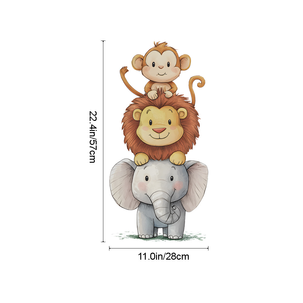 สติ๊กเกอร์ติดผนังรูปสัตว์ป่าแส - Animals Baby Nursery บทวิจารณ์และราคา