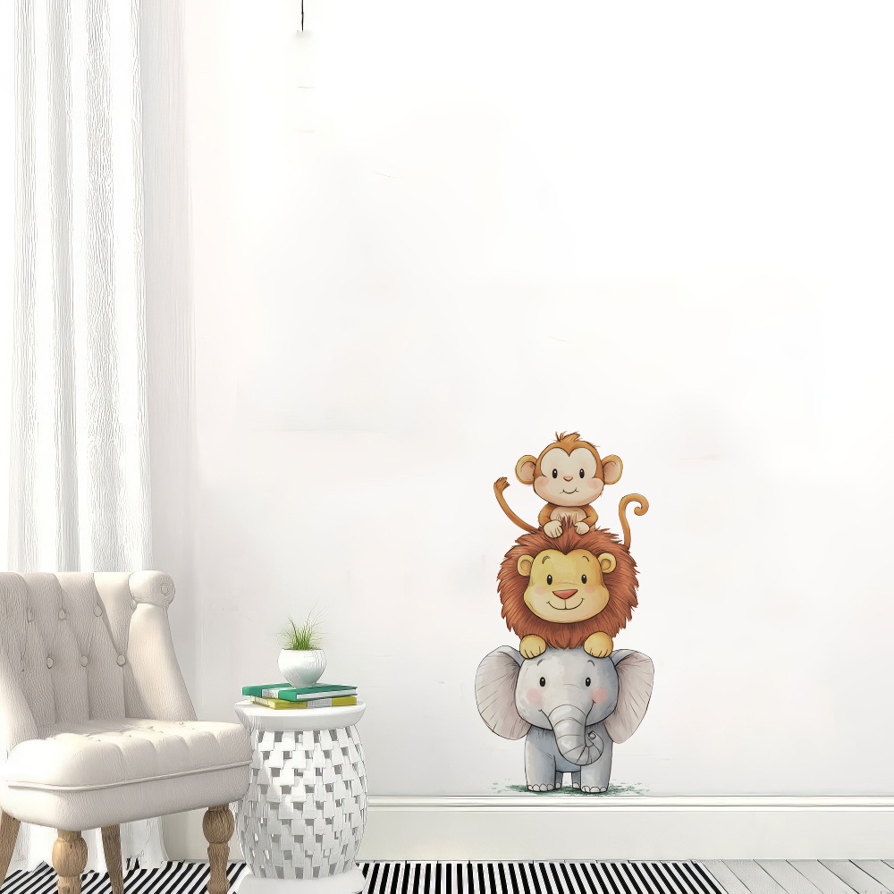 สติ๊กเกอร์ติดผนังรูปสัตว์ป่าแส - Animals Baby Nursery บทวิจารณ์และราคา