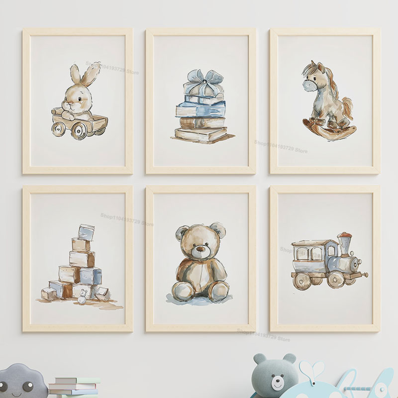 ภาพพิมพ์บนผ้าใบลายการ์ตูนสไตล์ - Baby Nursery Themes บทวิจารณ์และราคา