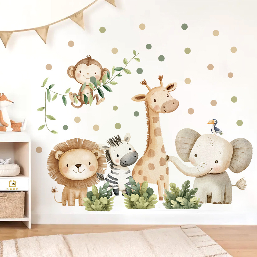 Boho สัตว์ป่าสติ๊กเกอร์ติดผนัง - Baby Nursery Furniture บทวิจารณ์และราคา
