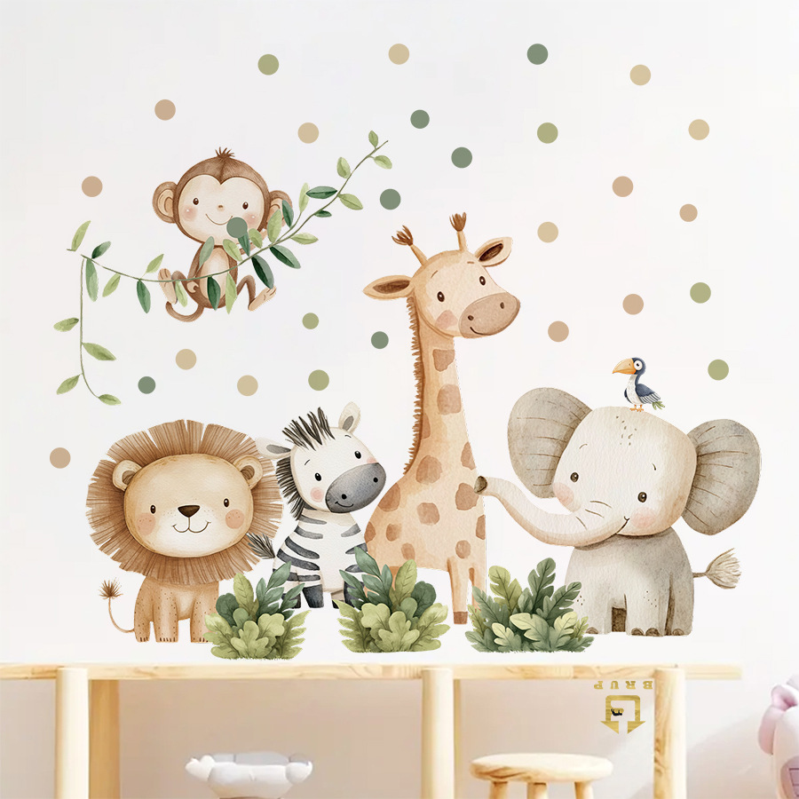 Boho สัตว์ป่าสติ๊กเกอร์ติดผนัง - Baby Nursery Furniture บทวิจารณ์และราคา