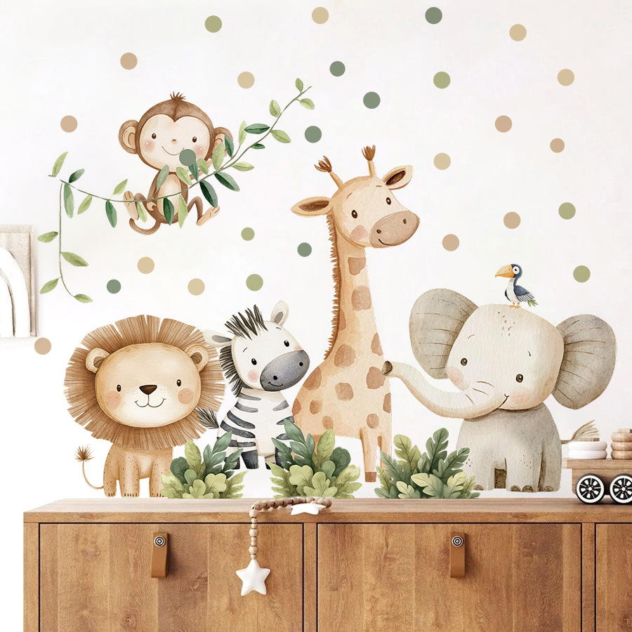 Boho สัตว์ป่าสติ๊กเกอร์ติดผนัง - Baby Nursery Furniture บทวิจารณ์และราคา