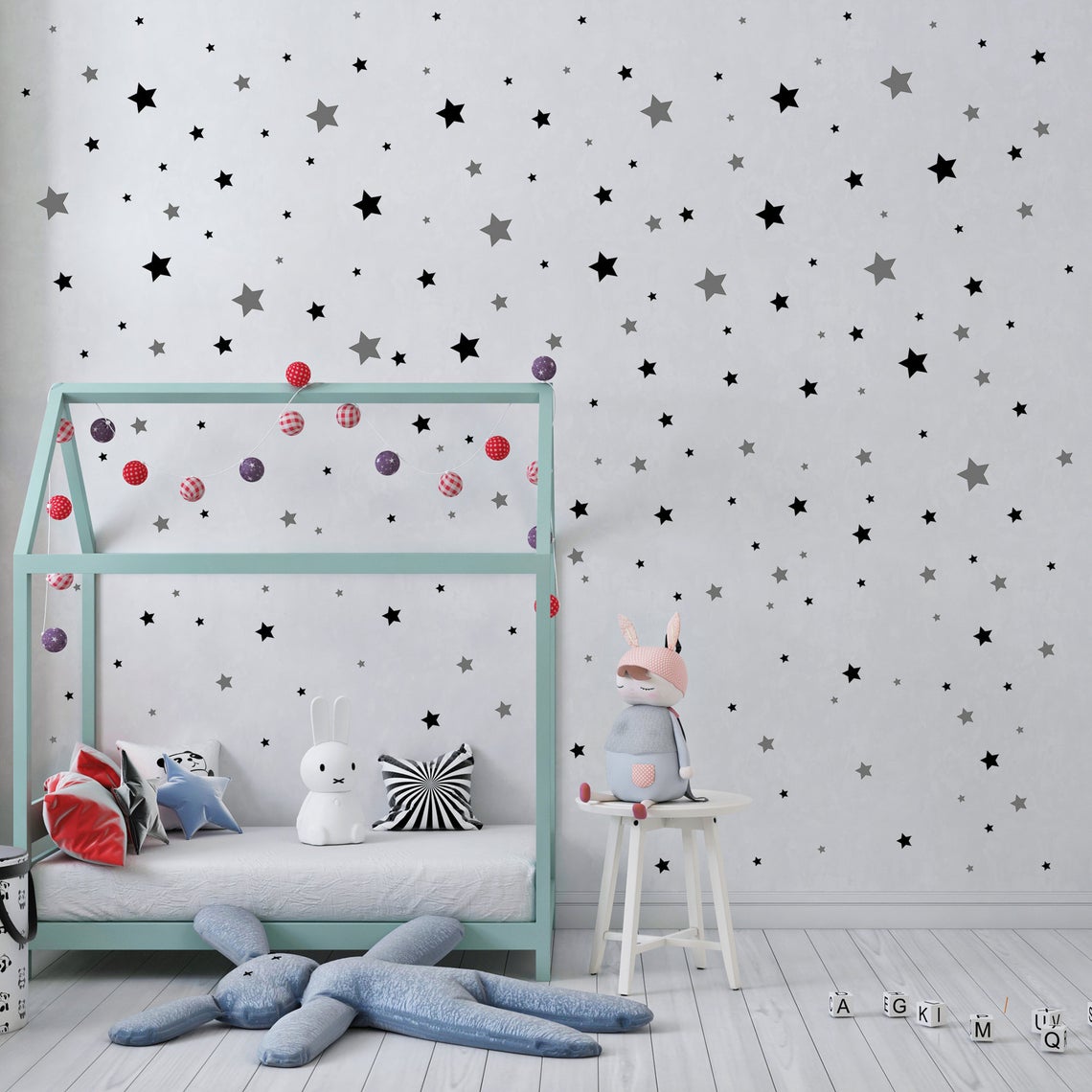 การ์ตูน 65 ชิ้น Star สติ๊กเกอร - Baby Nursery Furniture บทวิจารณ์และราคา