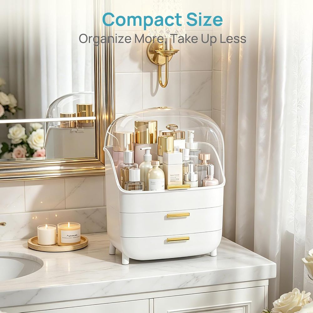 ที่จัดเก็บเครื่องสำอางและผลิตภ - Drawer Dresser White บทวิจารณ์และราคา