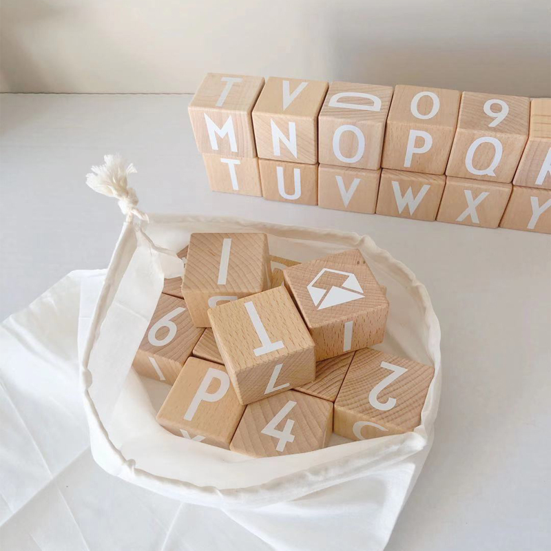 26Pcs ตัวอักษรบล็อกอาคารไม้ Be - Baby Nursery Letters บทวิจารณ์และราคา