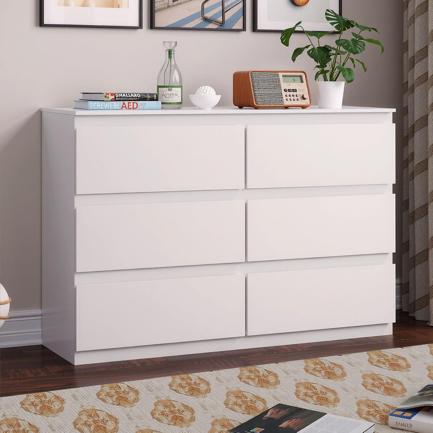 ตู้เสื้อผ้าไม้สีขาวสำหรับห้องน - Drawer Dresser White บทวิจารณ์และราคา