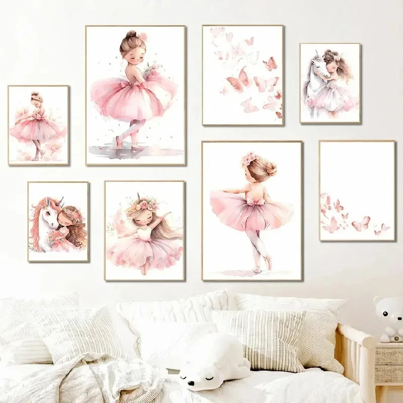 สีชมพูบัลเลริน่าสาวยูนิคอร์นผี - Baby Nursery Girl Room บทวิจารณ์และราคา
