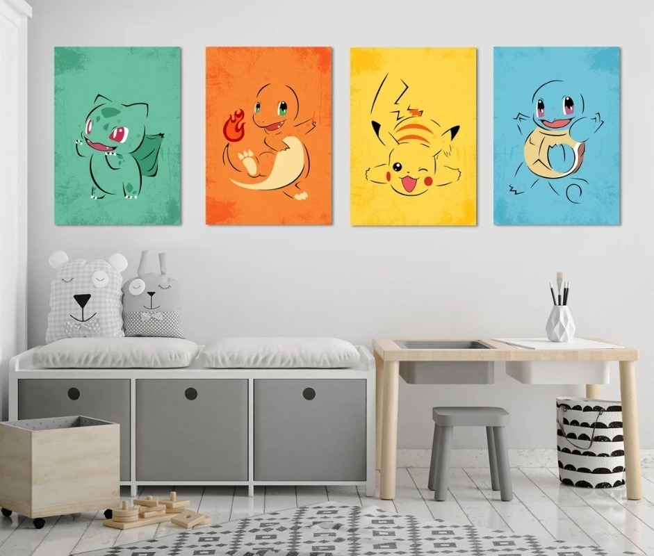 การ์ตูนอะนิเมะโปสเตอร์ Pokemon - Baby Nursery Hanging Decor บทวิจารณ์และราคา
