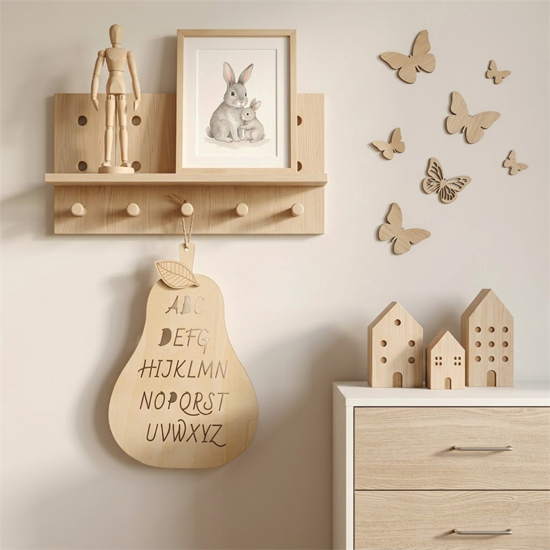 ของตกแต่งผนังไม้สไตล์นอร์ดิก ต - Baby Nursery Letters บทวิจารณ์และราคา