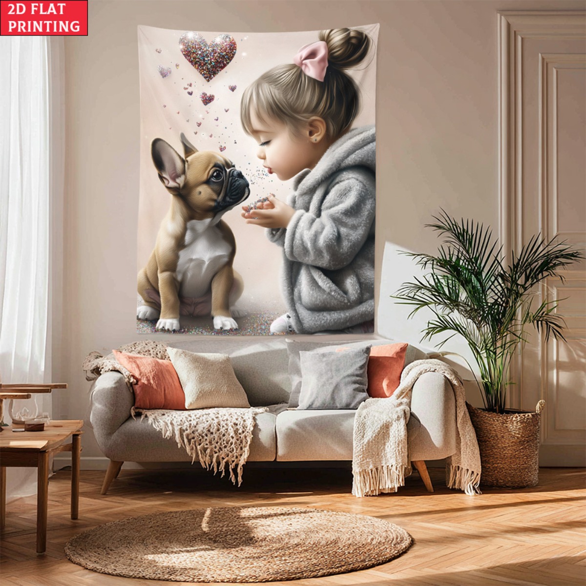 ผ้าแขวนผนังลายเด็กผู้หญิงกับลู - Baby Nursery Girl Room บทวิจารณ์และราคา