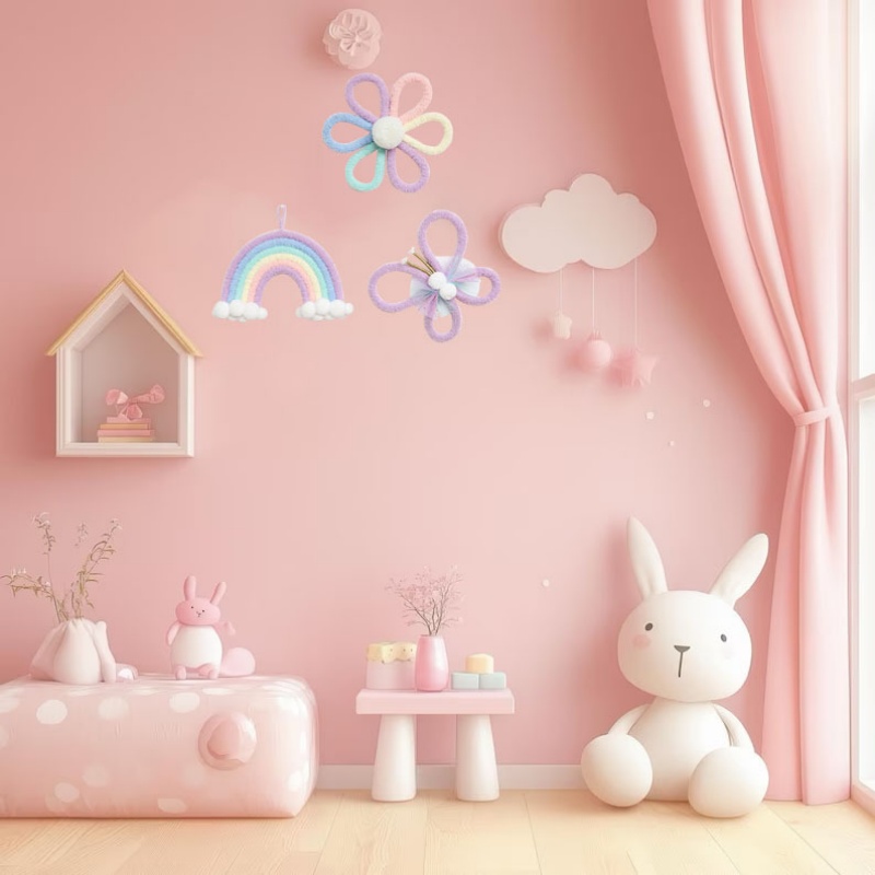 ดอกเดซี่สายรุ้งสไตล์นอร์ดิก ผี - Baby Nursery Hanging Decor บทวิจารณ์และราคา