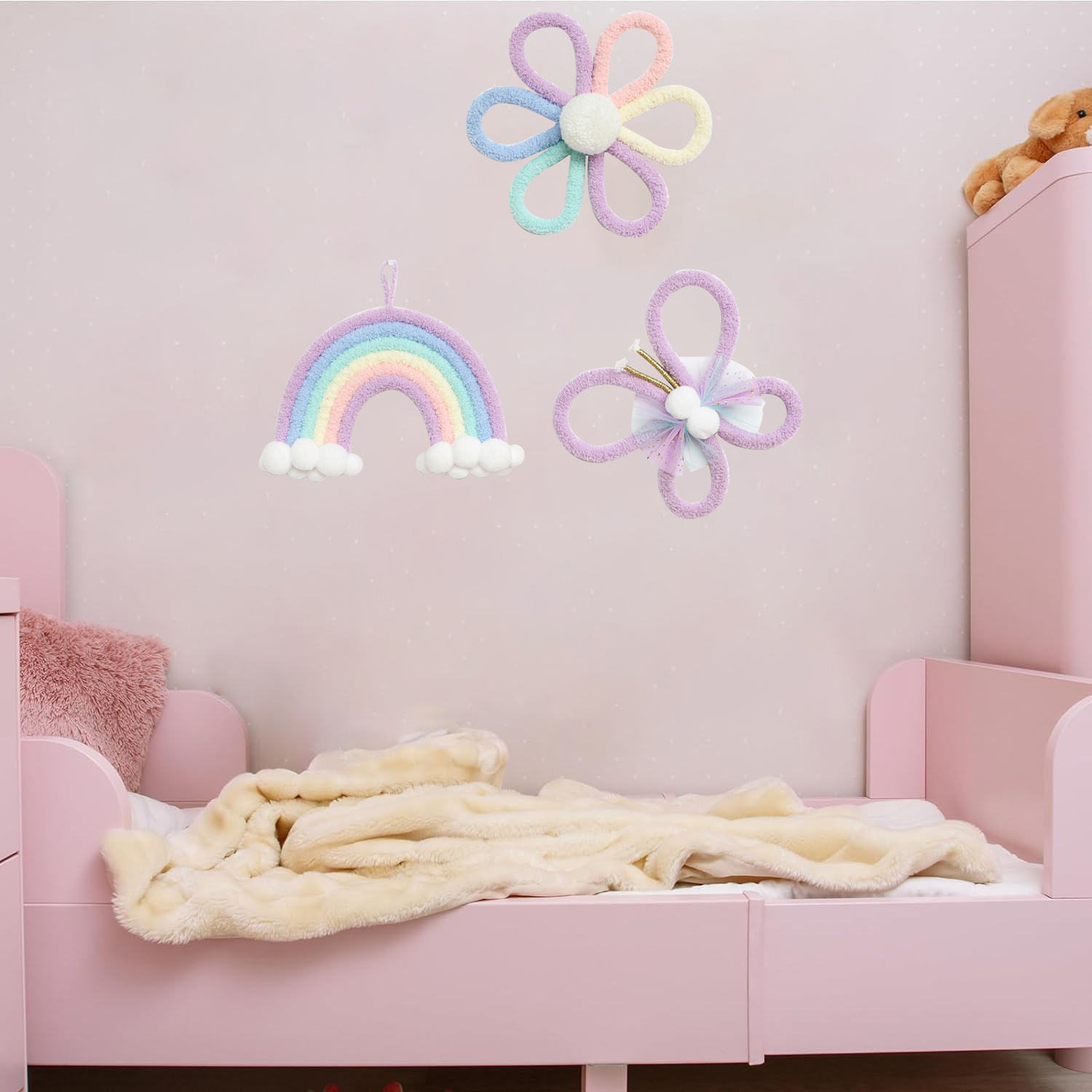 ดอกเดซี่สายรุ้งสไตล์นอร์ดิก ผี - Baby Nursery Hanging Decor บทวิจารณ์และราคา
