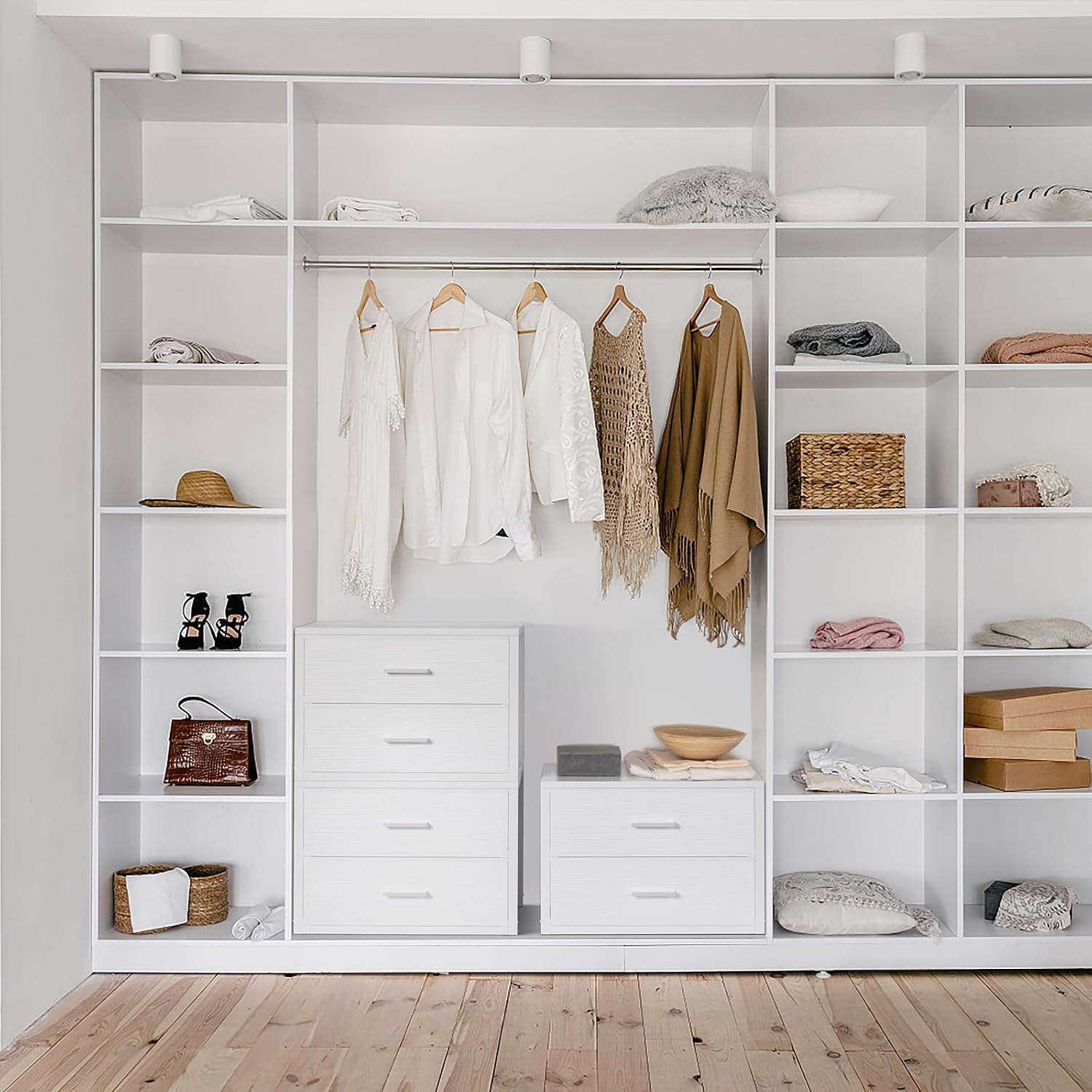 ตู้เก็บของแบบซ้อนกันได้ 2 ลิ้น - Drawer Dresser White บทวิจารณ์และราคา