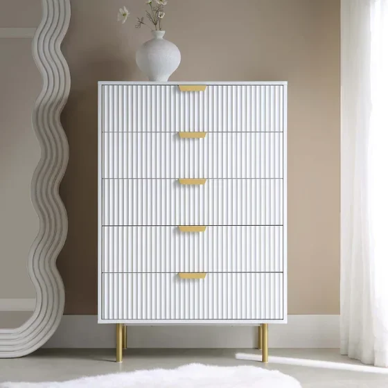 สไตล์โมเดิร์นขนาดใหญ่พื้นที่ไม - Drawer Dresser White บทวิจารณ์และราคา