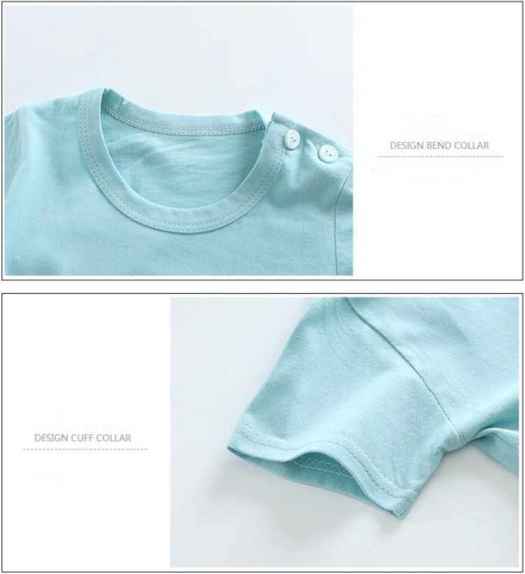ผ้าฝ้ายTees + กางเกงขาสั้น 2 ช - Baby Nursery Ideas Boy บทวิจารณ์และราคา