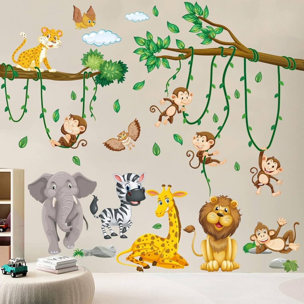 สติ๊กเกอร์ติดผนังลายต้นไม้และส - Baby Nursery Girl Room บทวิจารณ์และราคา