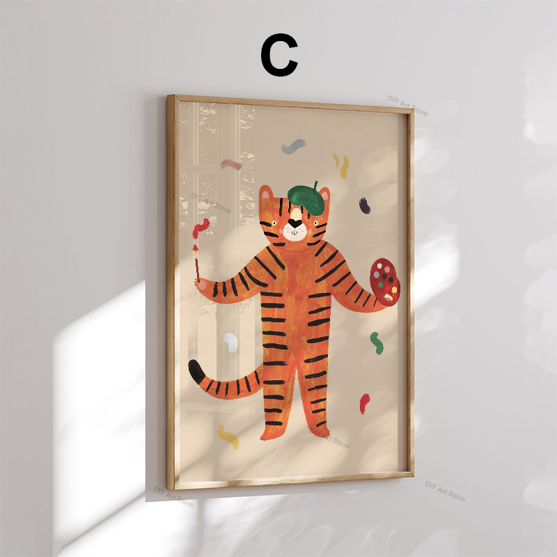 ภาพวาดการ์ตูนสัตว์น่ารักสำหรับ - Baby Nursery Art บทวิจารณ์และราคา