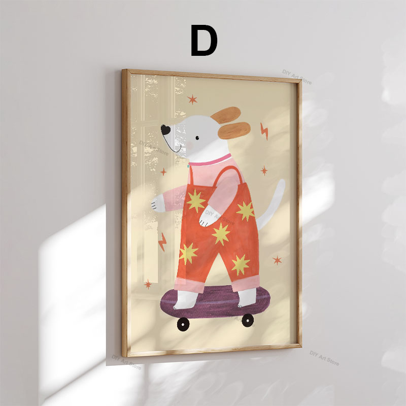 ภาพวาดการ์ตูนสัตว์น่ารักสำหรับ - Baby Nursery Art บทวิจารณ์และราคา