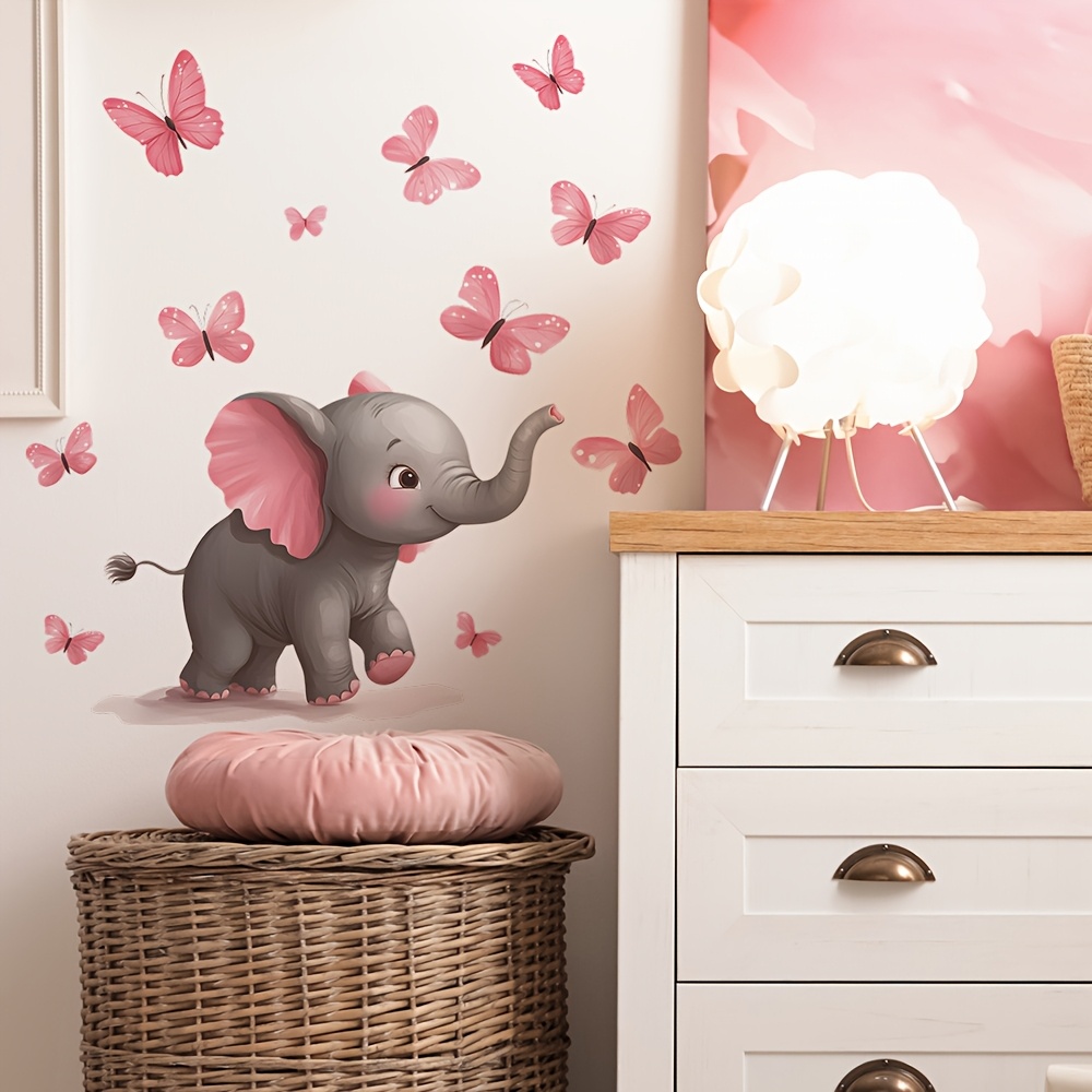 1 ชิ้น สติ๊กเกอร์ติดผนังลายช้า - Baby Nursery Elephant Theme บทวิจารณ์และราคา