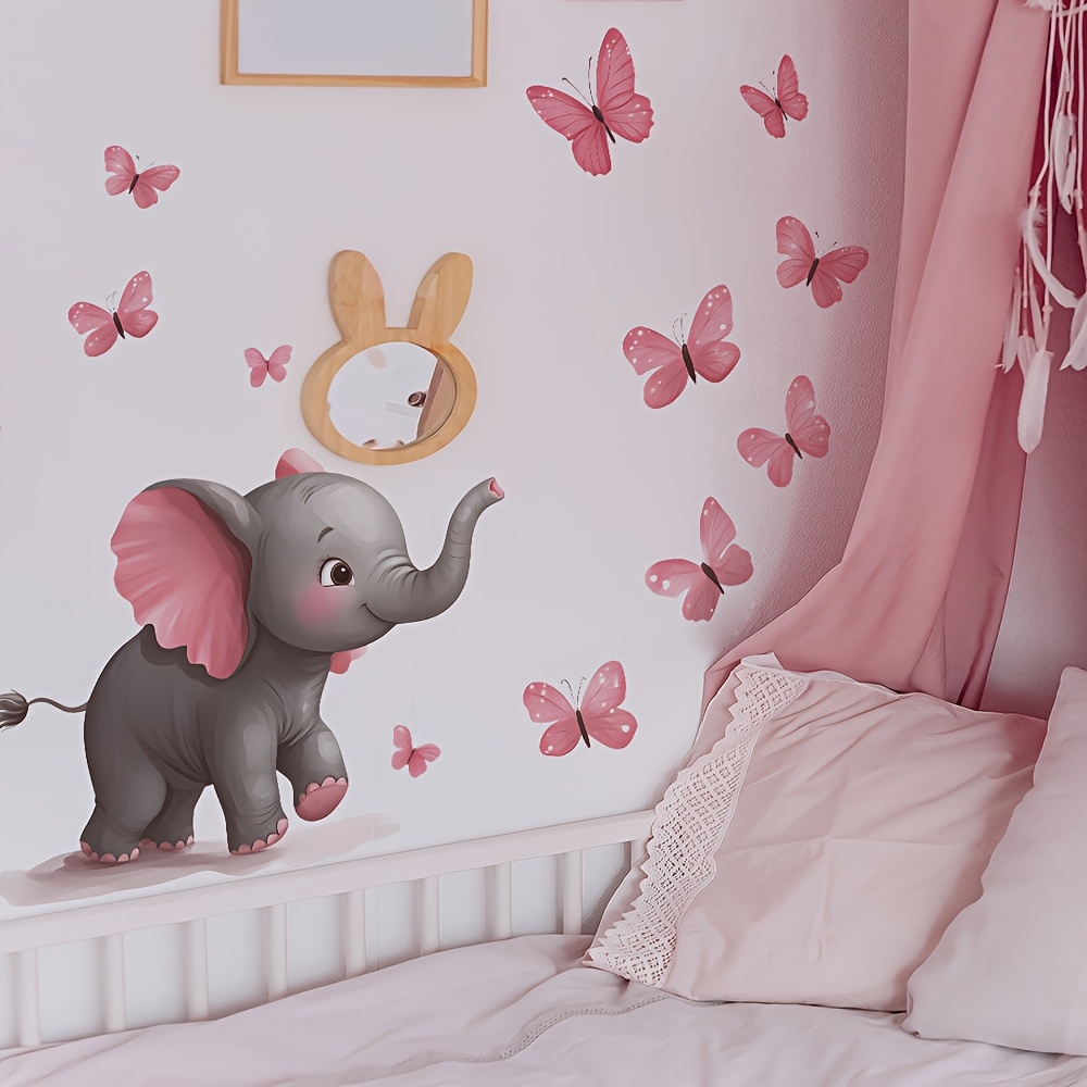 1 ชิ้น สติ๊กเกอร์ติดผนังลายช้า - Baby Nursery Elephant Theme บทวิจารณ์และราคา