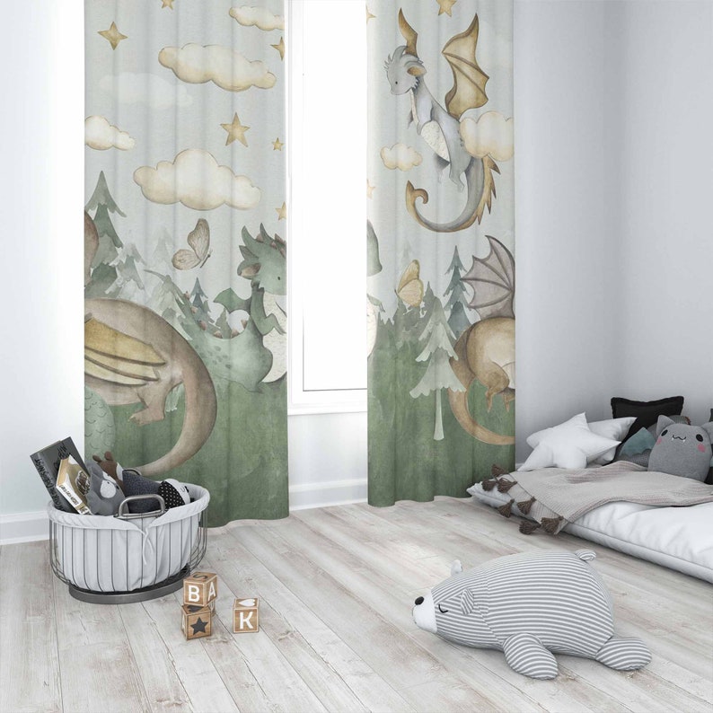 ม่านเด็กเล็ก ลายมังกรน้อย ม่าน - Baby Nursery Youtube บทวิจารณ์และราคา