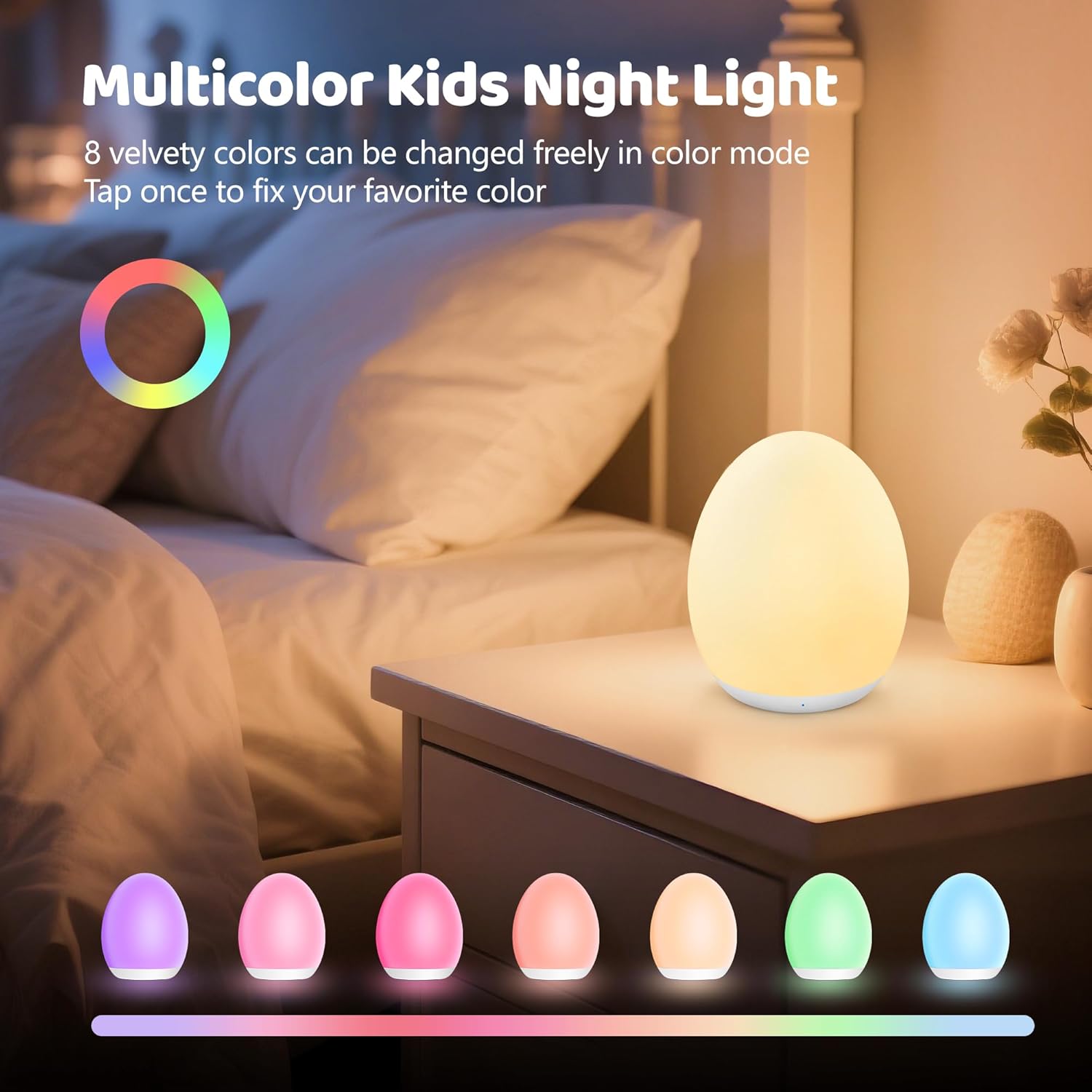 ไฟกลางคืนสำหรับเด็ก โคมไฟรูปไข - Baby Nursery Colors บทวิจารณ์และราคา