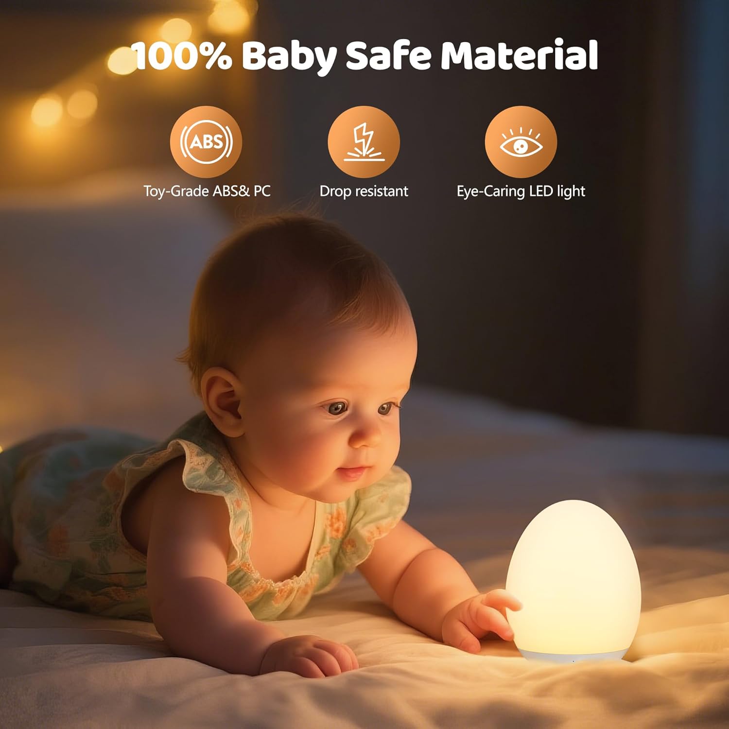ไฟกลางคืนสำหรับเด็ก โคมไฟรูปไข - Baby Nursery Colors บทวิจารณ์และราคา
