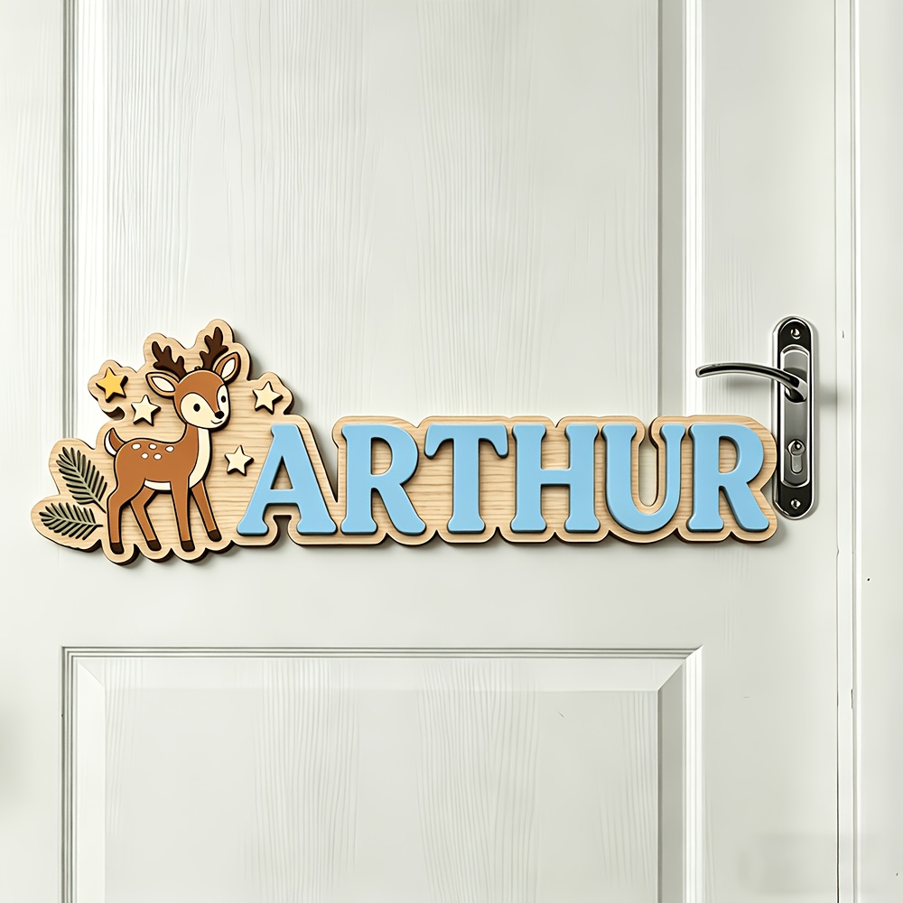 ป้ายชื่อไม้รูปกวางและดาวแบบกำห - Baby Nursery Hanging Decor บทวิจารณ์และราคา