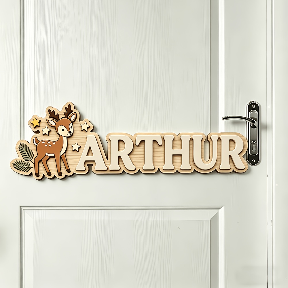 ป้ายชื่อไม้รูปกวางและดาวแบบกำห - Baby Nursery Hanging Decor บทวิจารณ์และราคา