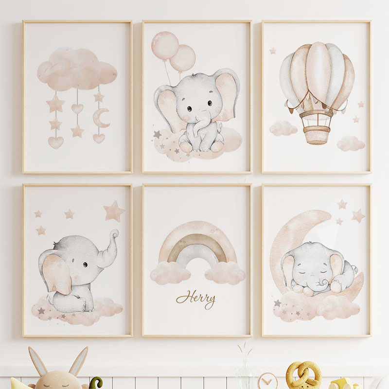 ช้างน่ารักร้อนบอลลูน Moon Rain - Baby Nursery Kids บทวิจารณ์และราคา