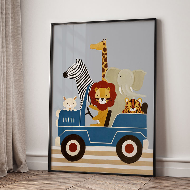 ภาพวาดการ์ตูนสัตว์ตลกๆ สำหรับต - Baby Nursery Kids บทวิจารณ์และราคา