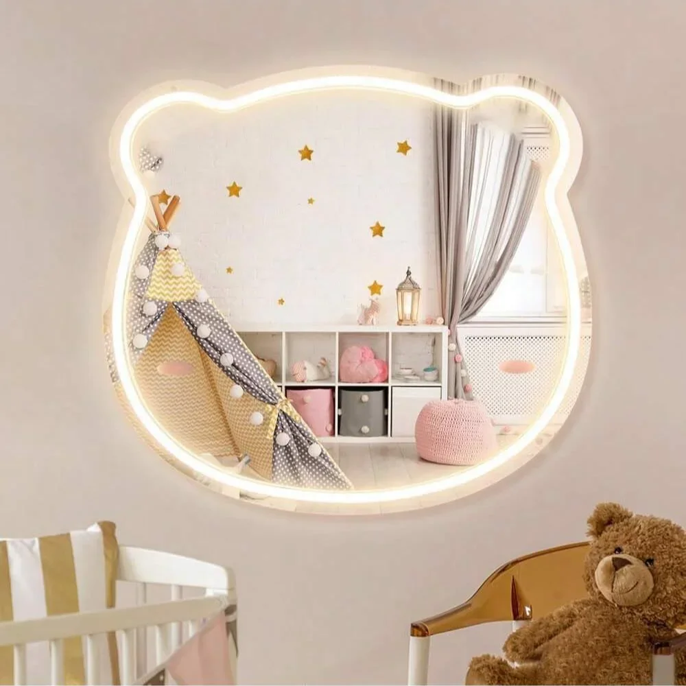 ป้ายไฟนีออนรูปหมี ปรับความสว่า - Baby Nursery Mirror บทวิจารณ์และราคา