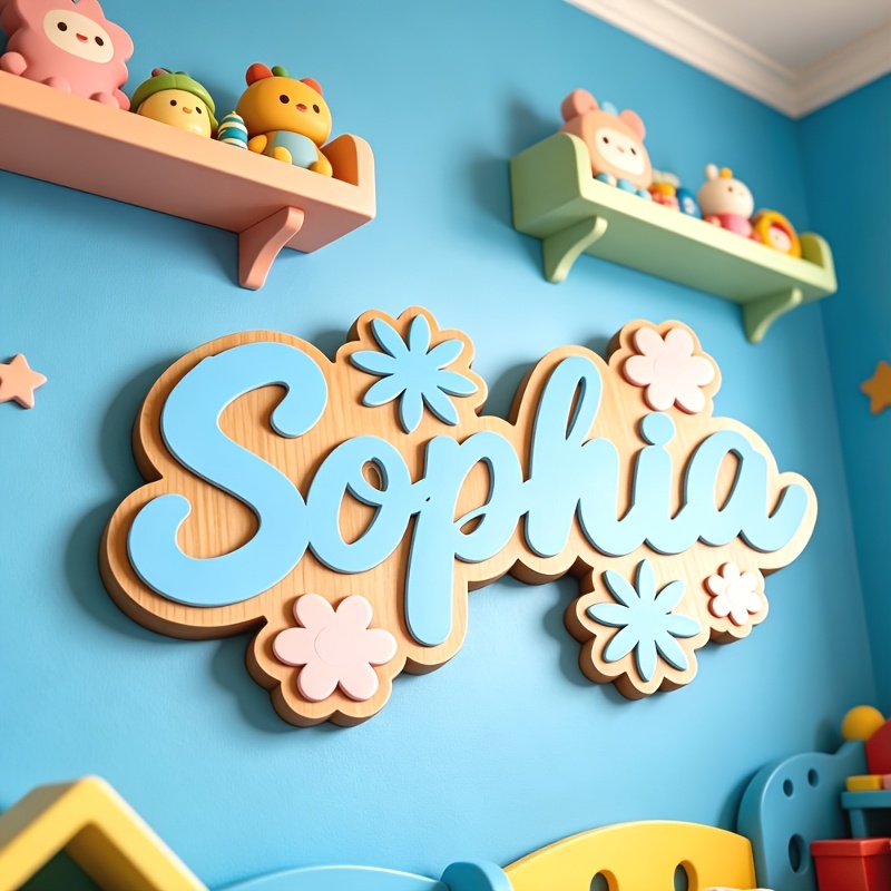 ป้ายห้องพักธีมดอกไม้แบบส่วนตัว - Baby Nursery Hanging Decor บทวิจารณ์และราคา
