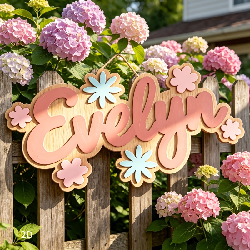 ป้ายห้องพักธีมดอกไม้แบบส่วนตัว - Baby Nursery Hanging Decor บทวิจารณ์และราคา