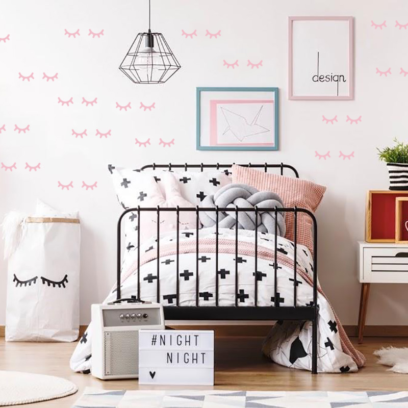 เด็กตกแต่งห้อง Eyelash สติ๊กเก - Baby Nursery Girl Room บทวิจารณ์และราคา