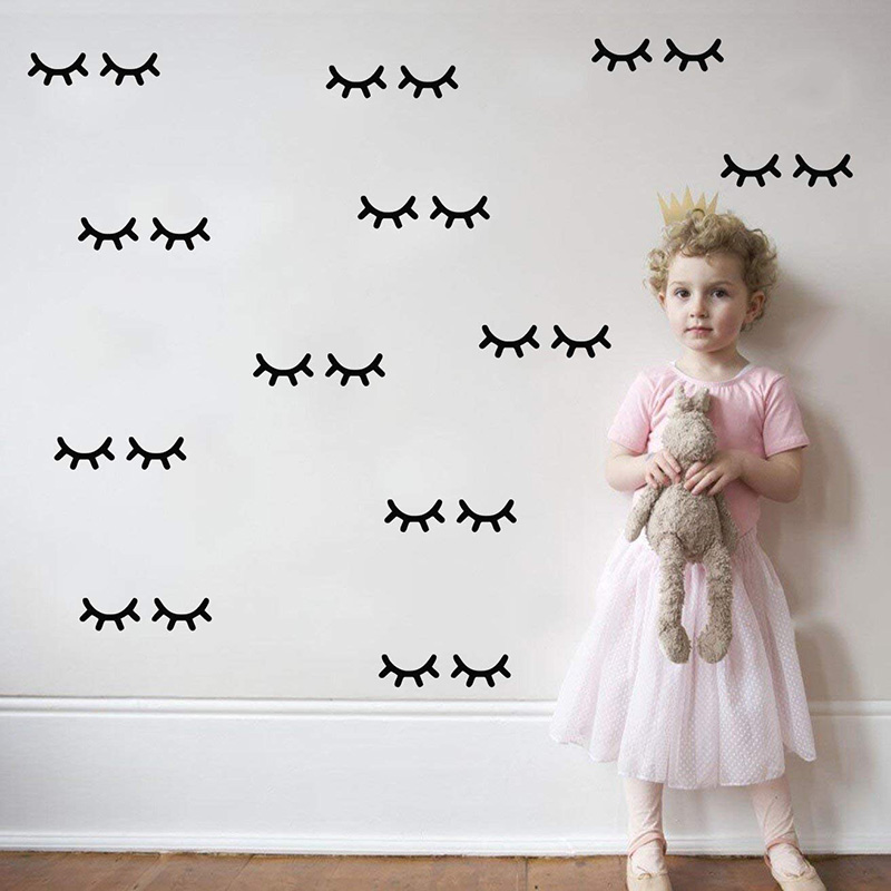 เด็กตกแต่งห้อง Eyelash สติ๊กเก - Baby Nursery Girl Room บทวิจารณ์และราคา