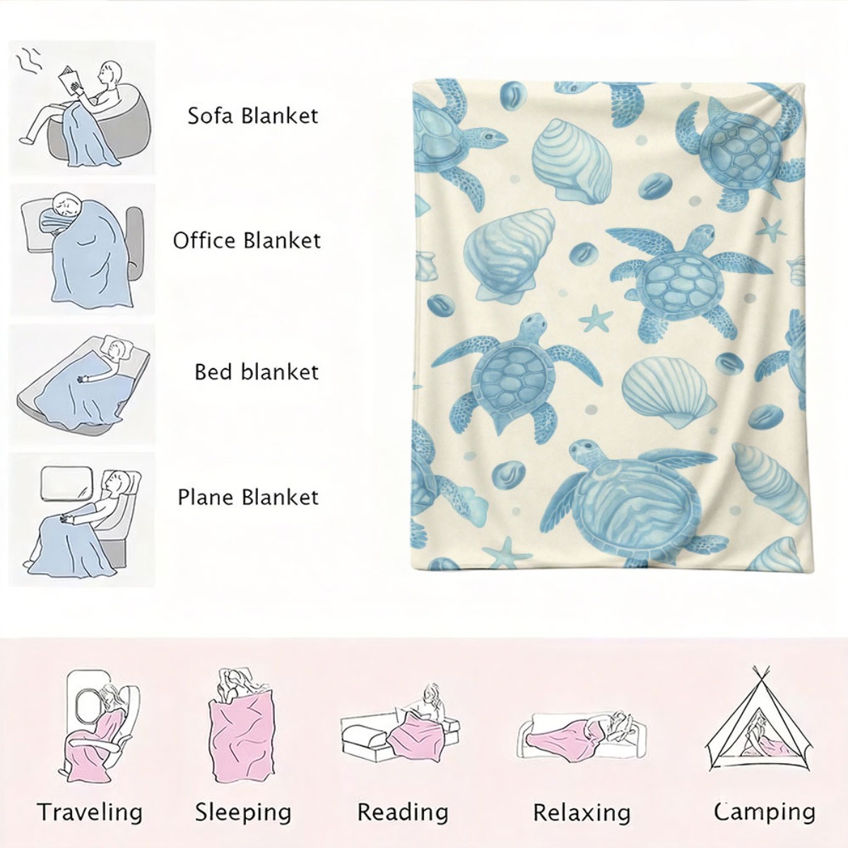 ผ้าห่มลายเต่าทะเลน่ารักสำหรับต - Baby Nursery Themes บทวิจารณ์และราคา