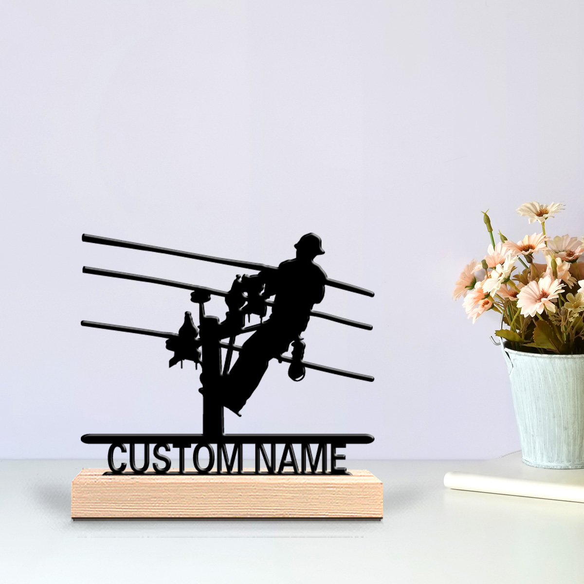 รูปปั้นช่างไฟฟ้าโลหะแบบกำหนดเอ - Baby Nursery Ornaments บทวิจารณ์และราคา