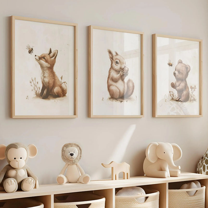 หมี กระต่าย สุนัขจิ้งจอก กวางก - Baby Nursery Kids บทวิจารณ์และราคา