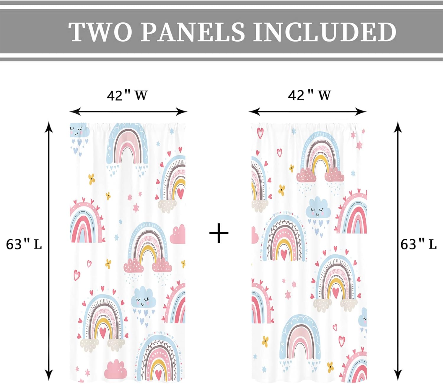 ผ้าม่านสีชมพูสไตล์โบโฮลายสายรุ - Baby Nursery Curtains บทวิจารณ์และราคา