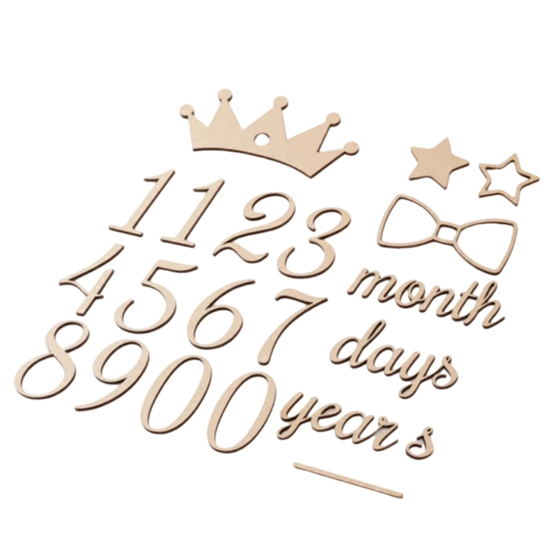 ไม้ Milestones หมายเลขและ Word - Baby Nursery Age บทวิจารณ์และราคา